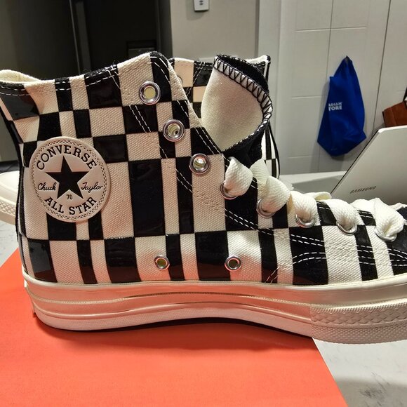 Converse Chuck 70 Checkered Pattern 'Ivory/Black' - A08764C MENS 10 NEW - Picture 5 of 12